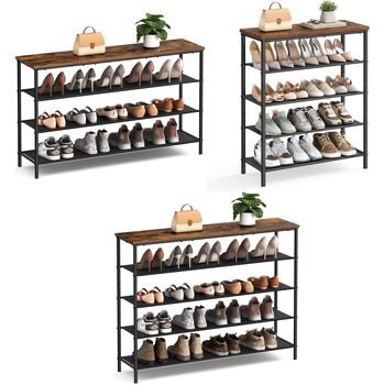 Industrial Shoe Rack With Fabric Shelves, 11 of 11