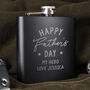 Personalised Father's Day Black Hip Flask, thumbnail 3 of 3