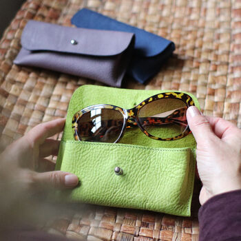Men's Italian Leather Personalised Sunglasses Case, 4 of 12