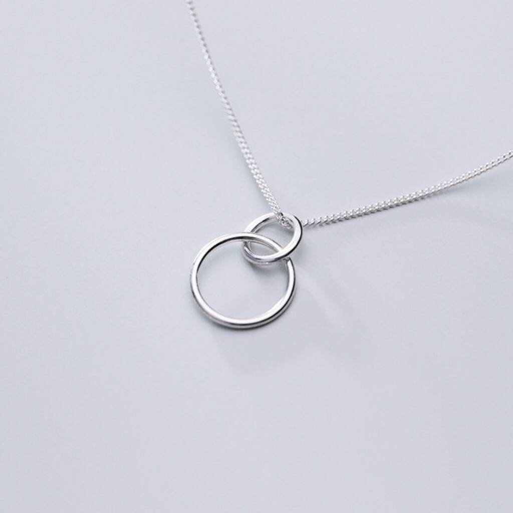 Infinity Circles Sterling Silver Necklace By My Posh Shop ...