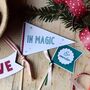 Personalised Believe In Magic Christmas Flags Card, thumbnail 2 of 12