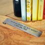 Personalised 11th Anniversary Gift, Steel Scroll Bookmark, thumbnail 5 of 10