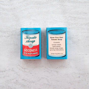 Grow Your Own Tomato Soup Seed Kit In A Matchbox, 4 of 6
