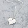 Engraved Sterling Silver Medium Heart Necklace, thumbnail 5 of 8