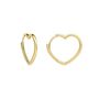 9ct Gold Open Heart Hoop Earrings, thumbnail 1 of 5