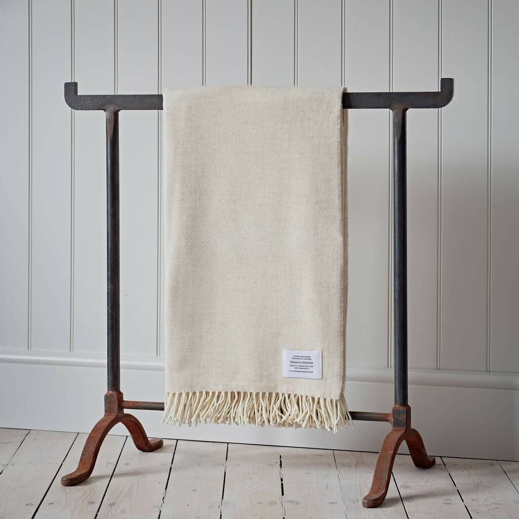 Cream Throw By Bottle Green Homes