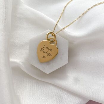 Yellow Gold ‘Mama’ Mini Heart Necklace, 3 of 6