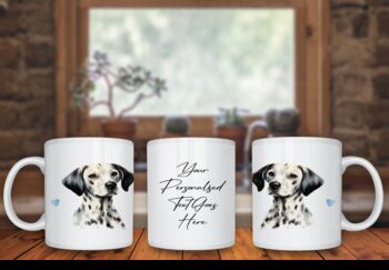 Personalised Dalmation Dog Hearts Pet Gift Mug, 2 of 2