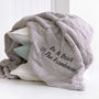 Personalised Luxury Large Super Soft Grey Blanket, thumbnail 1 of 10