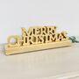 Gold Merry Christmas Sign ~ Large, thumbnail 1 of 3