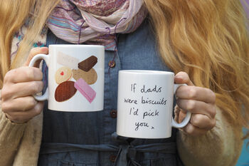 'I'd Pick You' Biscuits Mug For Daddy, Dad Or Grandad, 2 of 3