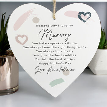 Personalised Mother's Day Heart Plaque By Sassy Bloom As Seen On Tv ...