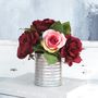Red Rose Bouquet In Zinc Vase, thumbnail 4 of 9