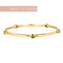 Personalised Holi Jewel Birthstone Gold Plated Stacking Bangle, thumbnail 5 of 9