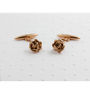 Rose Cufflinks – Rose Gold/Silver/Gold, thumbnail 3 of 9