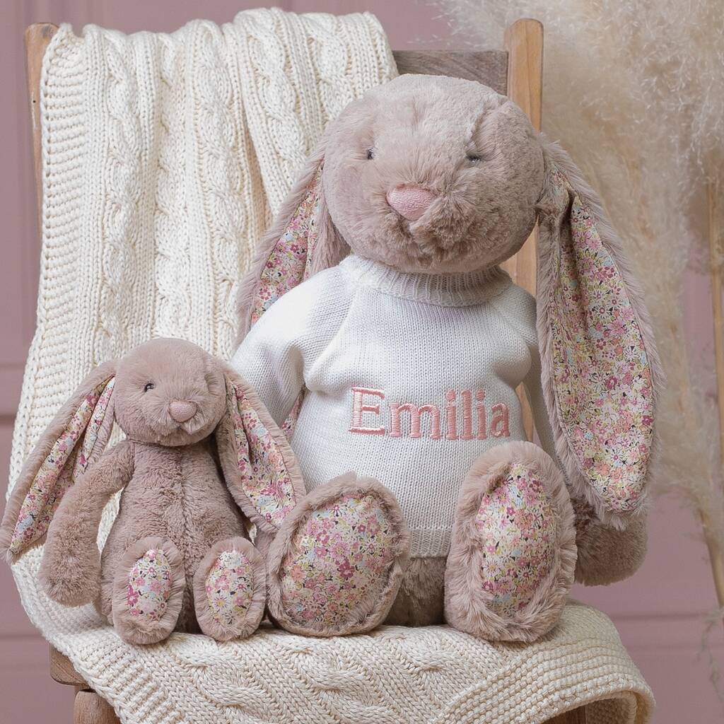 Personalised Jellycat Large Beige Blossom Soft Toy, 1 of 5