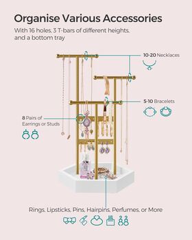 Jewellery Stand Display Organiser Metal Frame, 3 of 6