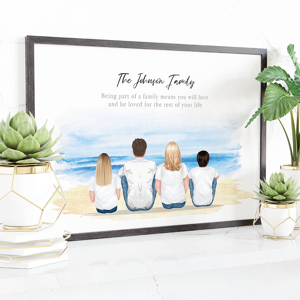 Personalised Family Print On The Beach, 1 of 12