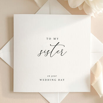 Luxury Wedding Day Card For Sister With Wax Seal, 6 of 8