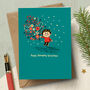 Funny ‘Happy Blooming Christmas’ Vintage Style Card, thumbnail 1 of 3
