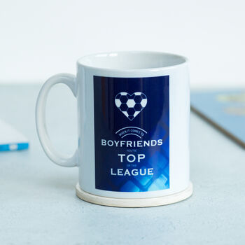 'Top Of The League' Football Mug For Boyfriend, 3 of 3