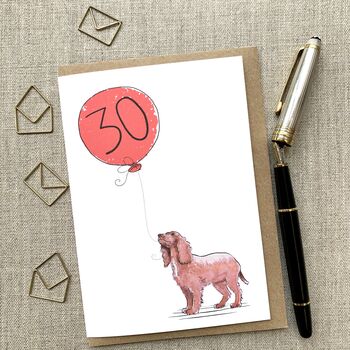 Personalised Working Cocker Spaniel Birthday Card, 3 of 6