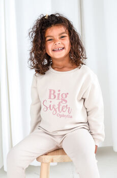 Embroidered Personalised Big/Little Sibling Sweatshirt Jumper, 5 of 10