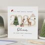 Personalised Nephew First Christmas Card 2025 Reindeer, thumbnail 1 of 7