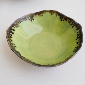 Small Green Blue And Gold Ceramic Ring Dishes, 4 of 7