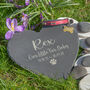 Personalised Pet Memorial Slate Heart, thumbnail 1 of 4