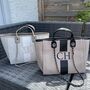 Personalised Stripe Style Chain Large Initial Tote Bags, thumbnail 2 of 8