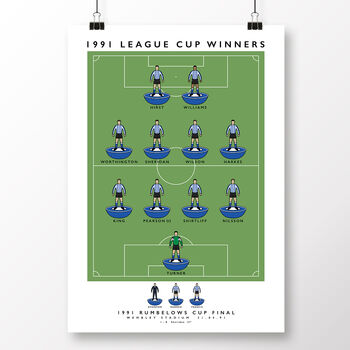 Sheffield Wednesday 1991 League Cup Winners Poster, 2 of 7