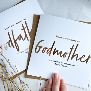 Godmother Christening Thank You Card | Be My Godmother, 3 of 4