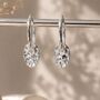 Coin Drop Silver Hoop Earrings, thumbnail 4 of 11