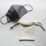 Washable Gingham Face Masks For Men And Women, thumbnail 3 of 12