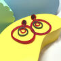 Acrylic Coloured Wonky Hoops, thumbnail 6 of 6
