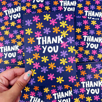 Colourful 'Thank You' Flower Card, 3 of 6