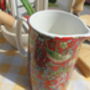 Small Jug In Red Strawberry Thief Design, thumbnail 8 of 9
