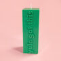Yule Got This Christmas Slogan Block Pillar Candle, thumbnail 1 of 2