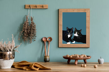 Custom Cat Portrait Personalised Pet Illustration, 9 of 12