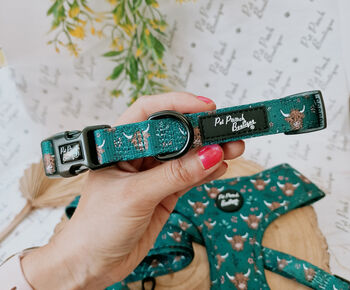 Happy Highland Cow Dog Collar, 3 of 9
