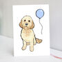 Cream Golden Doodle Birthday Card, thumbnail 1 of 9