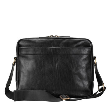 Men's Italian Leather Shoulder Bag 'Santino Medium', 5 of 12
