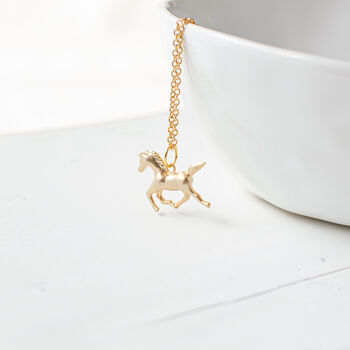 Gold Plated Horse Necklace, 2 of 6