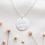Personalised Floral Name Disc Necklace, thumbnail 1 of 5