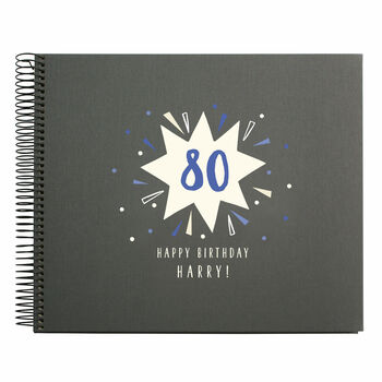 Personalised 80th Birthday Spiral Bound Book, 2 of 10