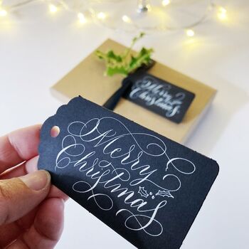 Black Merry Christmas Luxe Gift Tags, 6 of 6