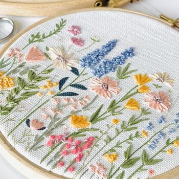 Summer Meadow Embroidery Hoop Kit, 2 of 4