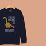 'Girls Like Dinosaurs Too' Personalised Girls Sweatshirt, thumbnail 6 of 12