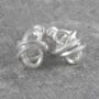 Modern Knot Silver Drop Earrings, thumbnail 8 of 8